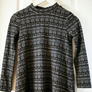 American Eagle Black Gray Long Sleeve Dress XS